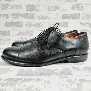 Tauer & Johnson Cap Toe Men's Lace Up Formal Black Leather Dress Shoes  V529